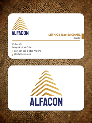 Business Card Design by Expert Bappy for ALFACON PTY LTD | Design: #30786354