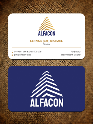Business Card Design by Expert Bappy for ALFACON PTY LTD | Design: #30786364