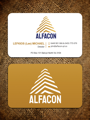 Business Card Design by Expert Bappy for ALFACON PTY LTD | Design: #30786492