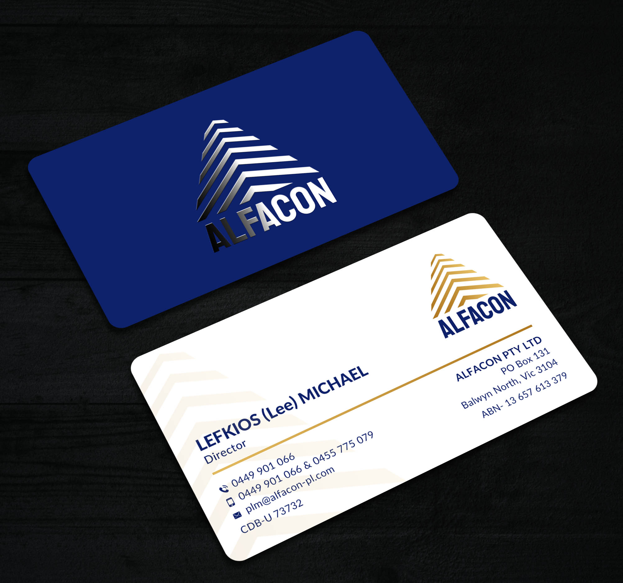 Business Card Design by Sun Moon Graphic Designer for ALFACON PTY LTD | Design #30777583
