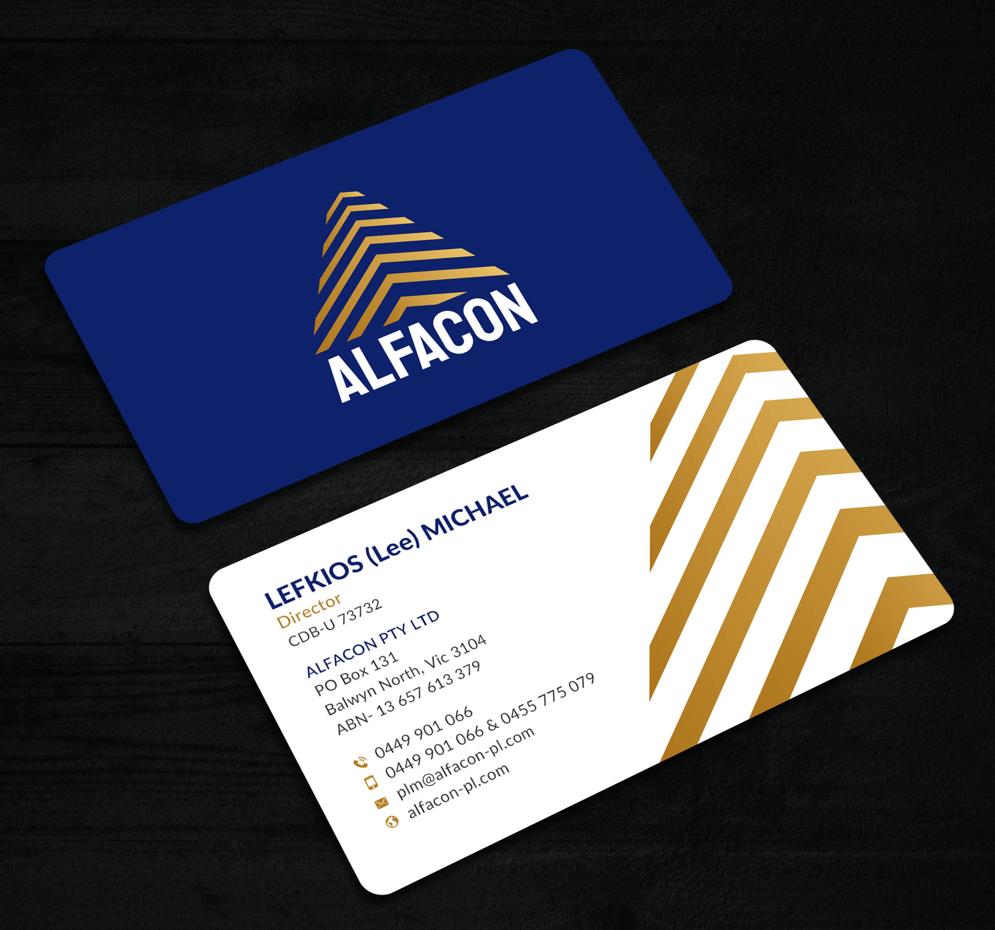 Visitenkarten-Design von Sun Moon Graphic Designer für ALFACON PTY LTD | Design #30777585