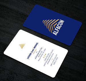 Business Card Design by Sun Moon Graphic Designer for ALFACON PTY LTD | Design: #30777588
