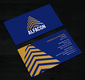 Business Card Design by Sun Moon Graphic Designer for ALFACON PTY LTD | Design: #30778374