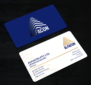 Business Card Design by Sun Moon Graphic Designer for ALFACON PTY LTD | Design: #30785432