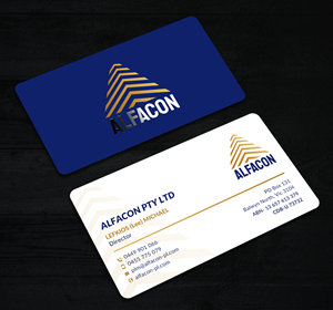 Business Card Design by Sun Moon Graphic Designer for ALFACON PTY LTD | Design: #30788305