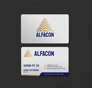 Business Card Design by INDIAN_Ashok for ALFACON PTY LTD | Design: #30783564