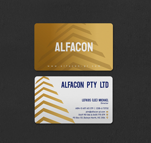 Business Card Design by INDIAN_Ashok for ALFACON PTY LTD | Design: #30783565
