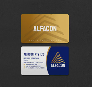 Business Card Design by INDIAN_Ashok for ALFACON PTY LTD | Design: #30783566