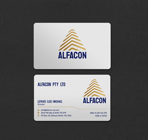 Business Card Design by INDIAN_Ashok for ALFACON PTY LTD | Design: #30783567