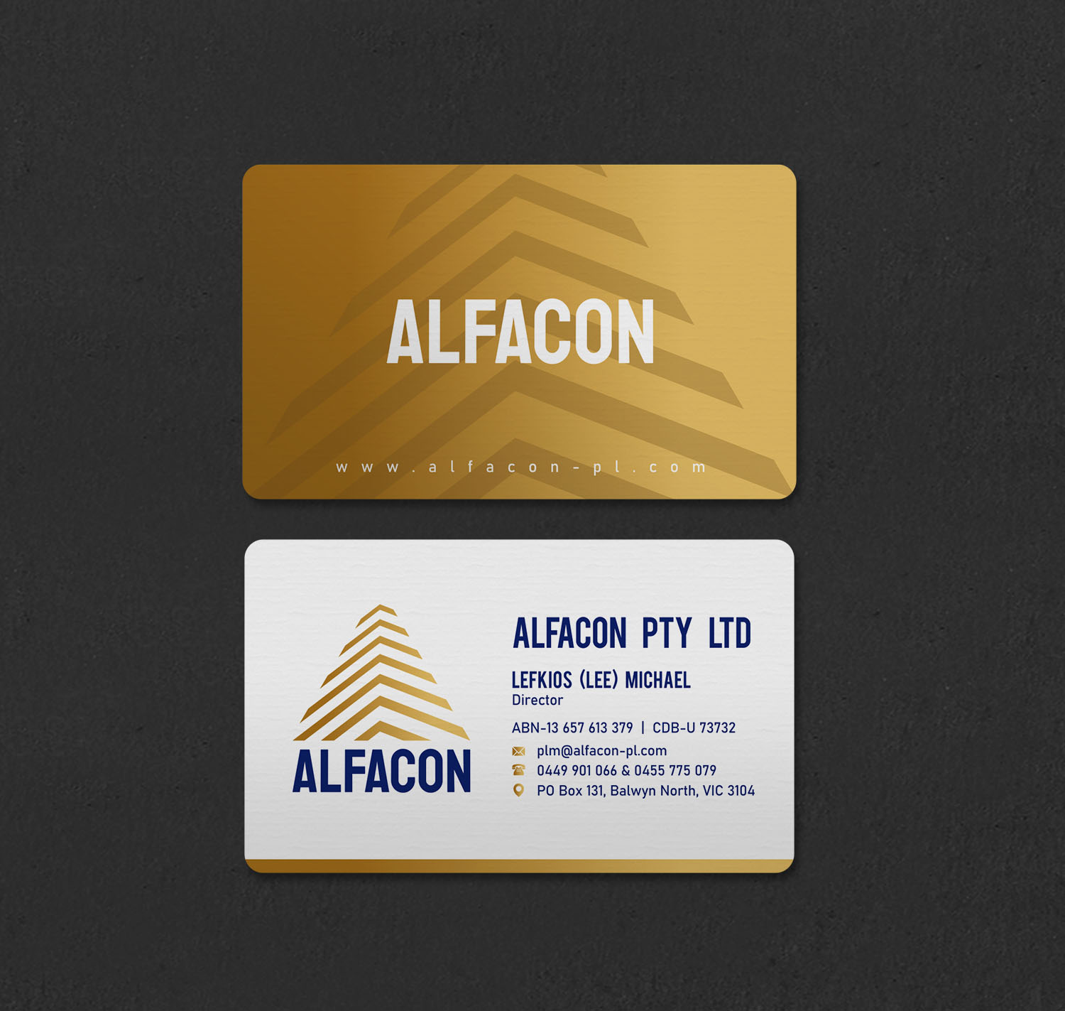 Diseño de Tarjeta de Presentación por INDIAN_Ashok para ALFACON PTY LTD | Diseño: #30783568