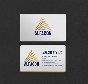 Diseño de Tarjeta de Presentación por INDIAN_Ashok para ALFACON PTY LTD | Diseño: #30783569
