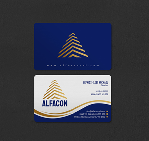 Business Card Design by INDIAN_Ashok for ALFACON PTY LTD | Design: #30783570