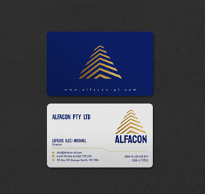 Business Card Design by INDIAN_Ashok for ALFACON PTY LTD | Design: #30783575