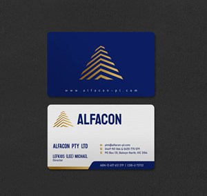 Business Card Design by INDIAN_Ashok for ALFACON PTY LTD | Design: #30783577