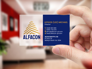 Business Card Design by Creations Box 2015 for ALFACON PTY LTD | Design: #30782736