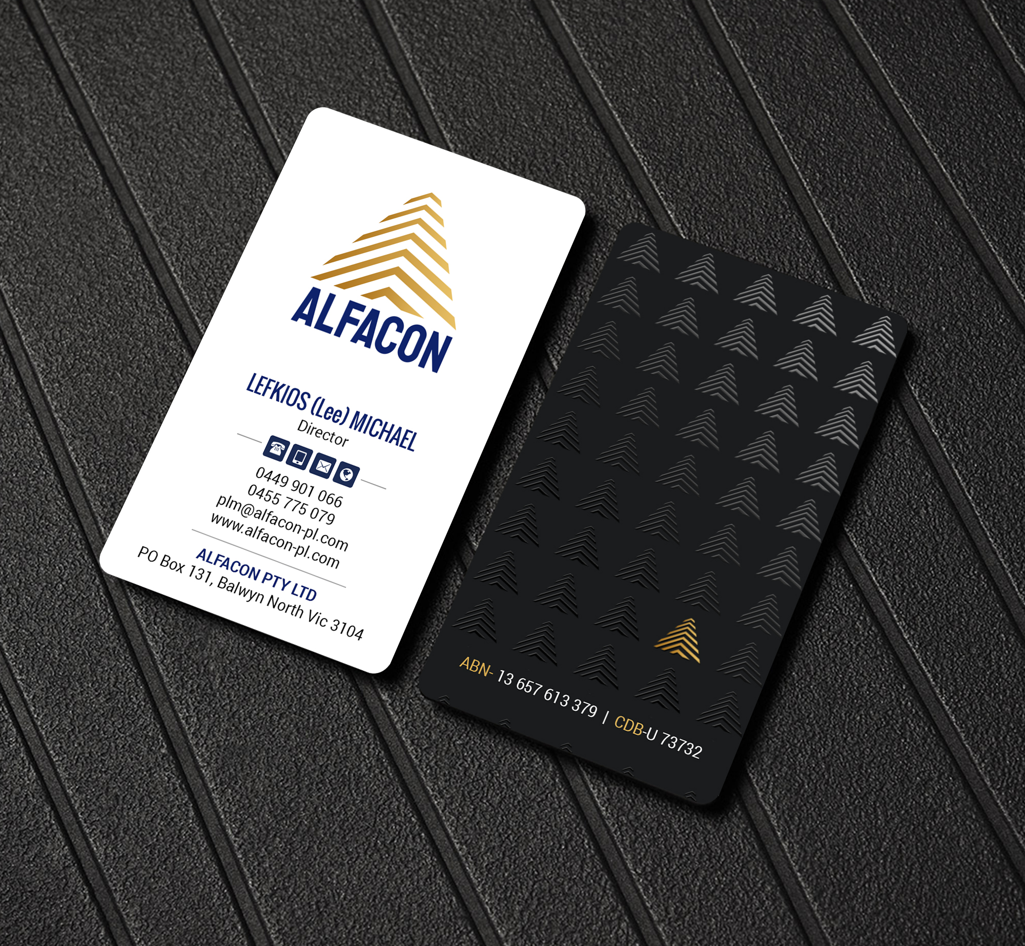 Business Card Design by Creations Box 2015 for ALFACON PTY LTD | Design #30783318