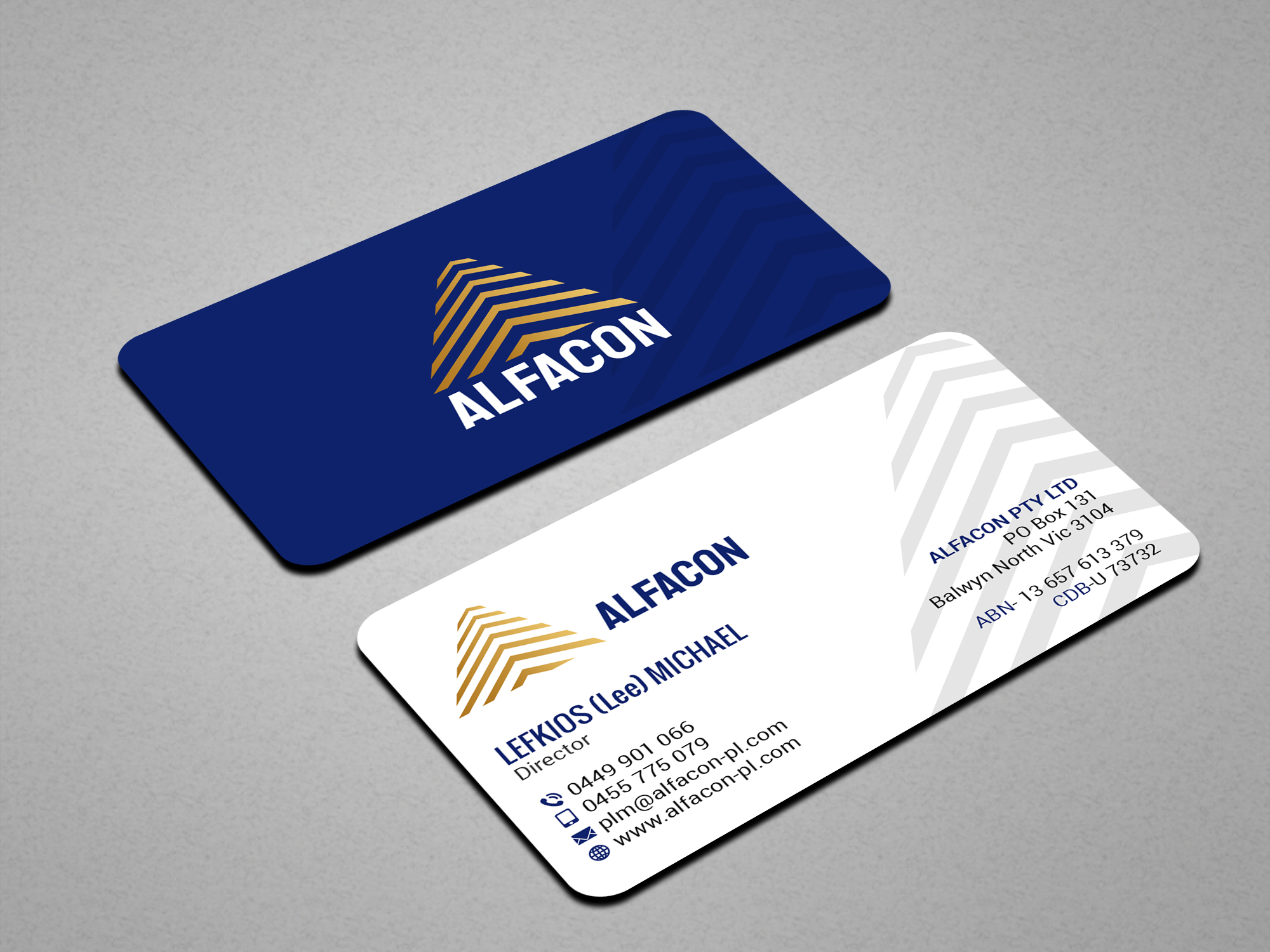 Business Card Design by Creations Box 2015 for ALFACON PTY LTD | Design #30783319