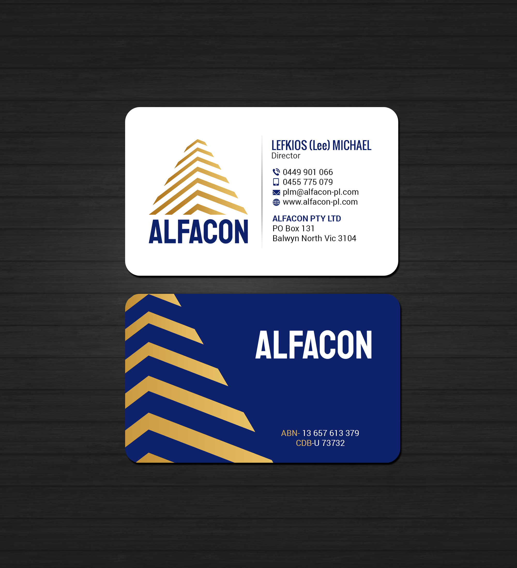 Business Card Design by Creations Box 2015 for ALFACON PTY LTD | Design #30783322