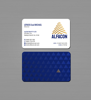 Business Card Design by Creations Box 2015 for ALFACON PTY LTD | Design: #30783324