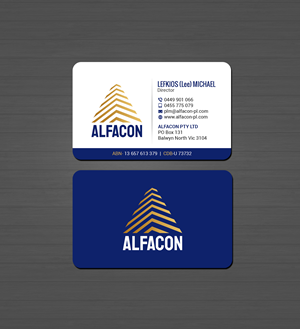 Business Card Design by Creations Box 2015 for ALFACON PTY LTD | Design: #30783325