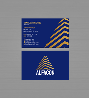 Business Card Design by Creations Box 2015 for ALFACON PTY LTD | Design: #30783326