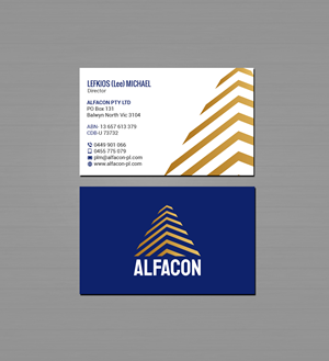 Business Card Design by Creations Box 2015 for ALFACON PTY LTD | Design: #30783328