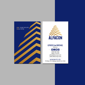Diseño de Tarjeta de Presentación por Creations Box 2015 para ALFACON PTY LTD | Diseño: #30783336