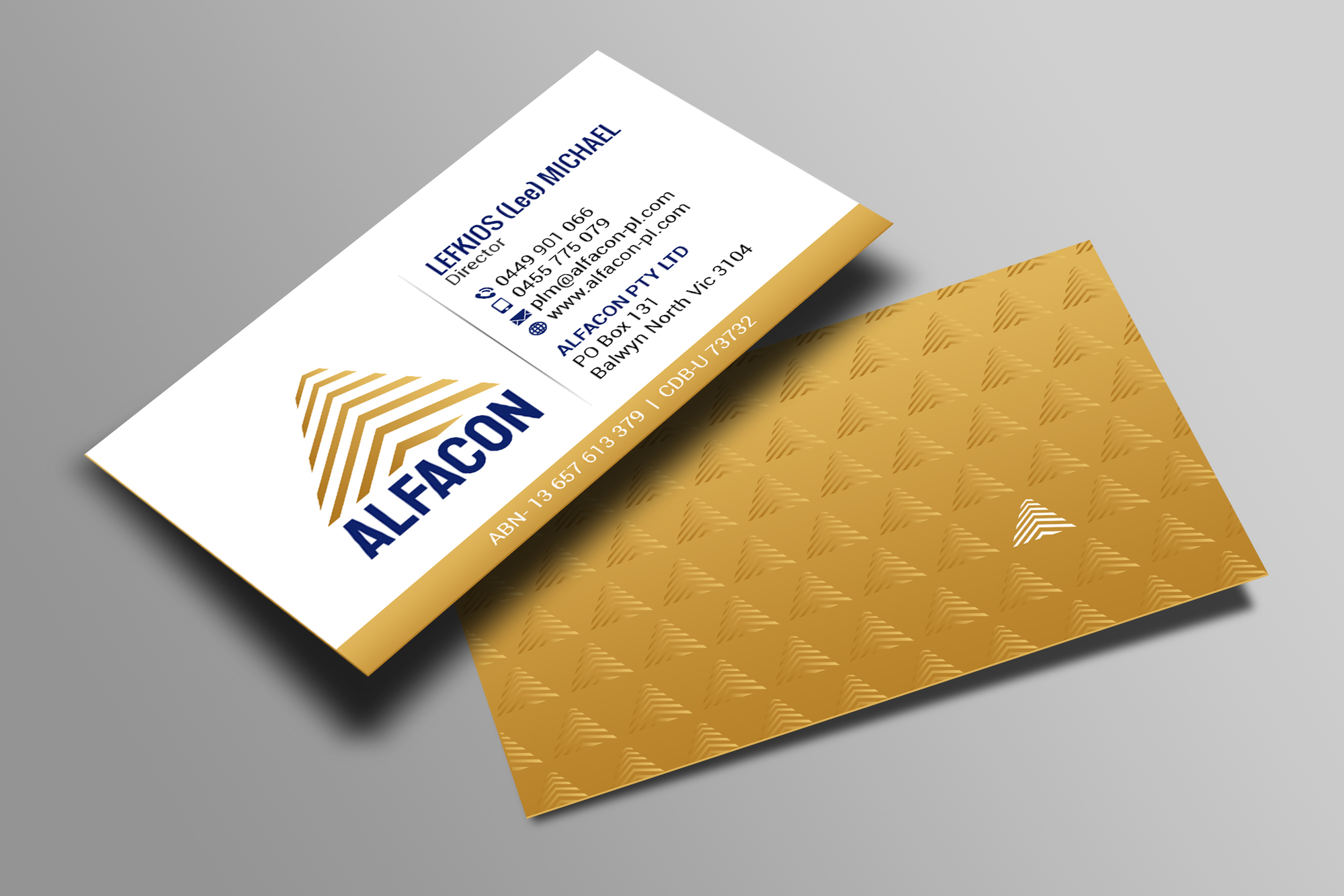 Business Card Design by Creations Box 2015 for ALFACON PTY LTD | Design #30783345
