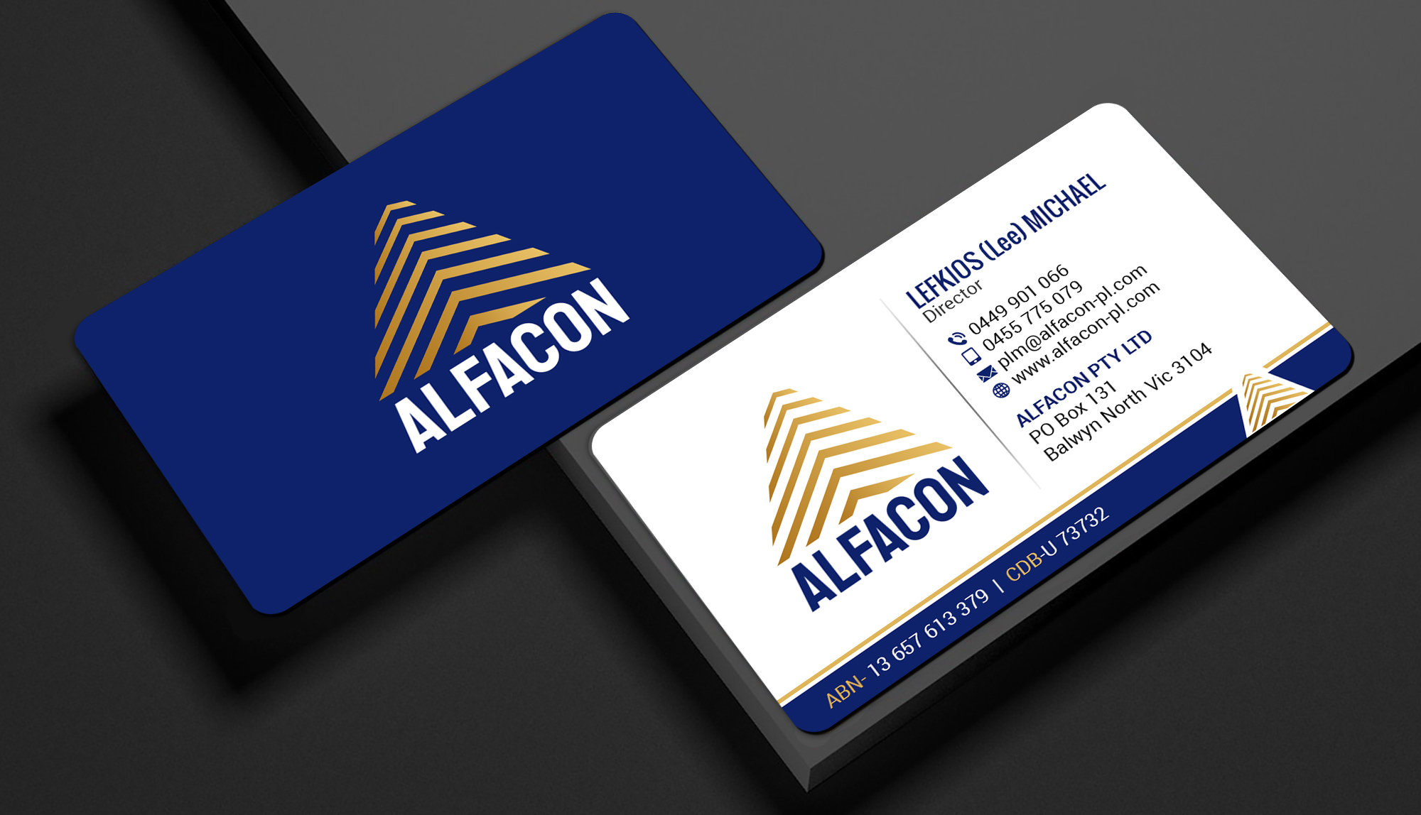 Business Card Design by Creations Box 2015 for ALFACON PTY LTD | Design #30783347
