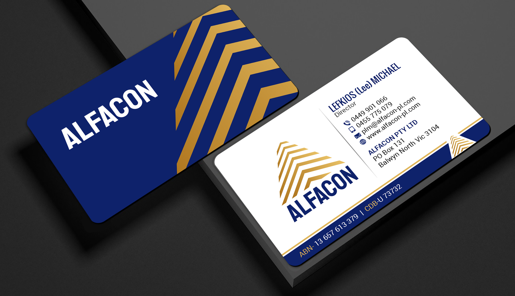 Business Card Design by Creations Box 2015 for ALFACON PTY LTD | Design #30783352