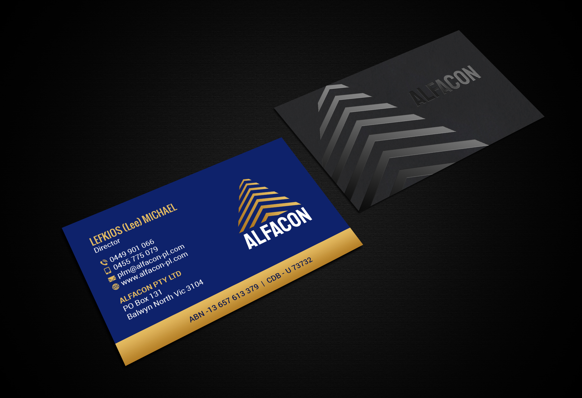 Diseño de Tarjeta de Presentación por Creations Box 2015 para ALFACON PTY LTD | Diseño #30783489