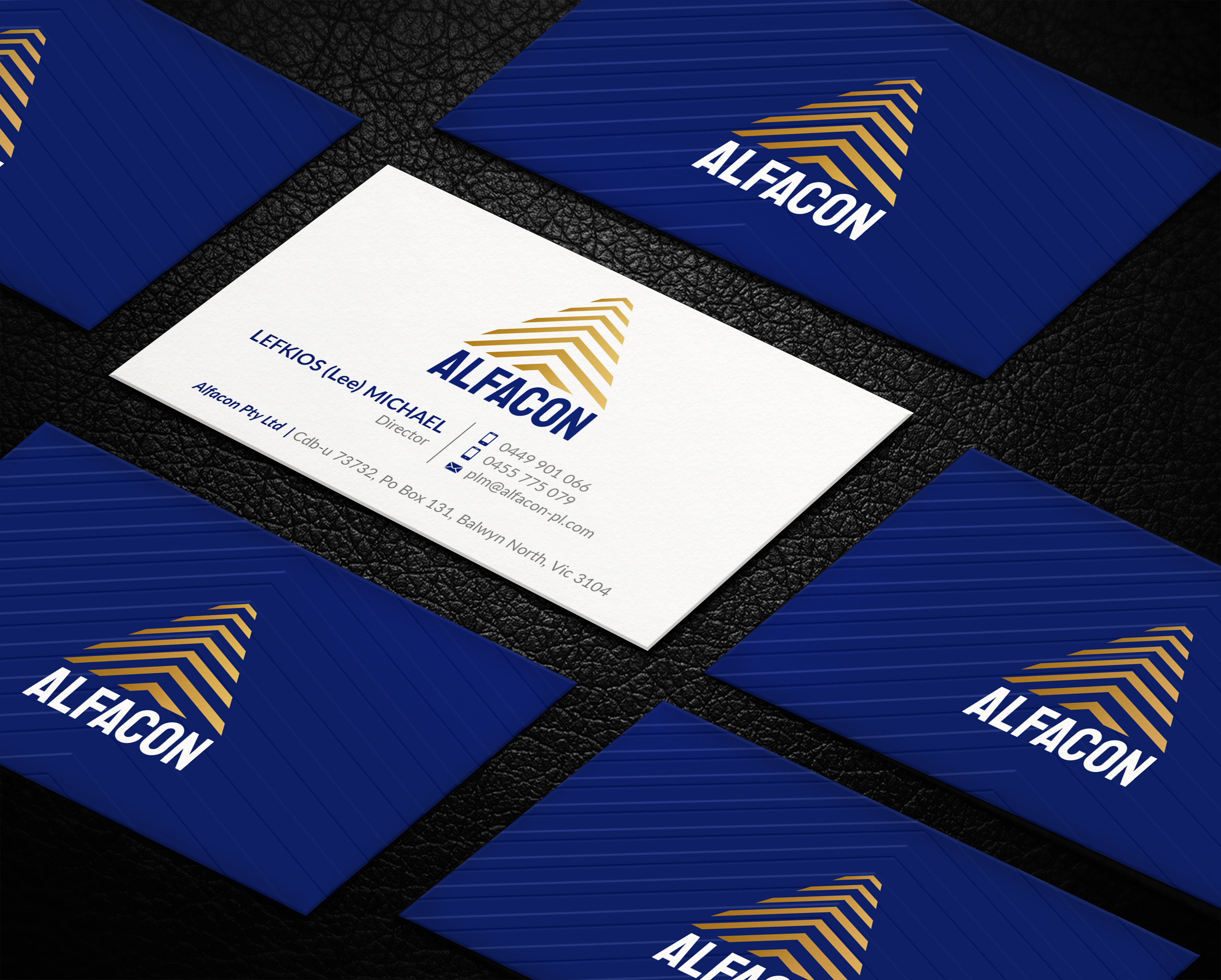Business Card Design by LAXMI DESIGNHUB for ALFACON PTY LTD | Design #30783032