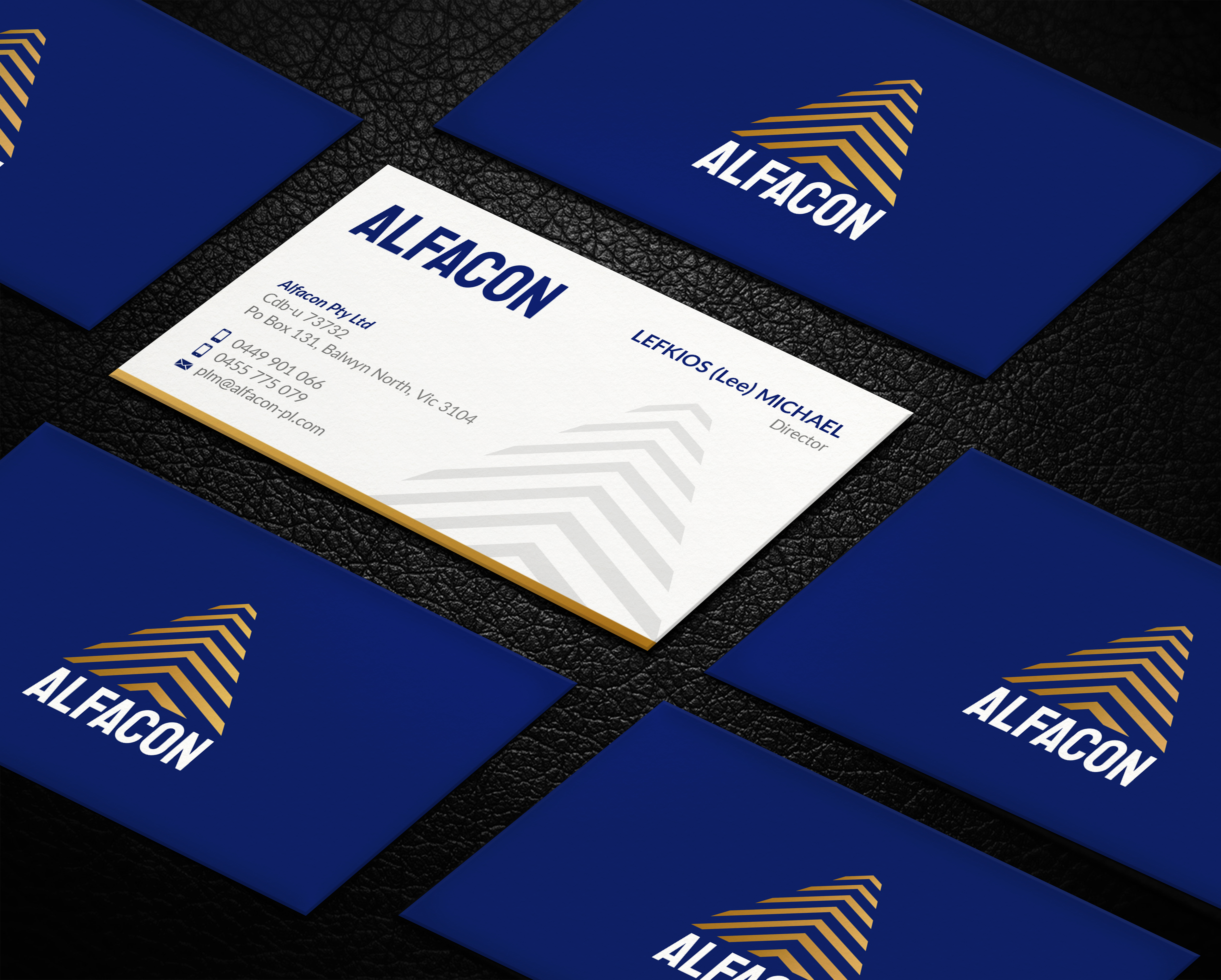 Business Card Design by LAXMI DESIGNHUB for ALFACON PTY LTD | Design #30783034