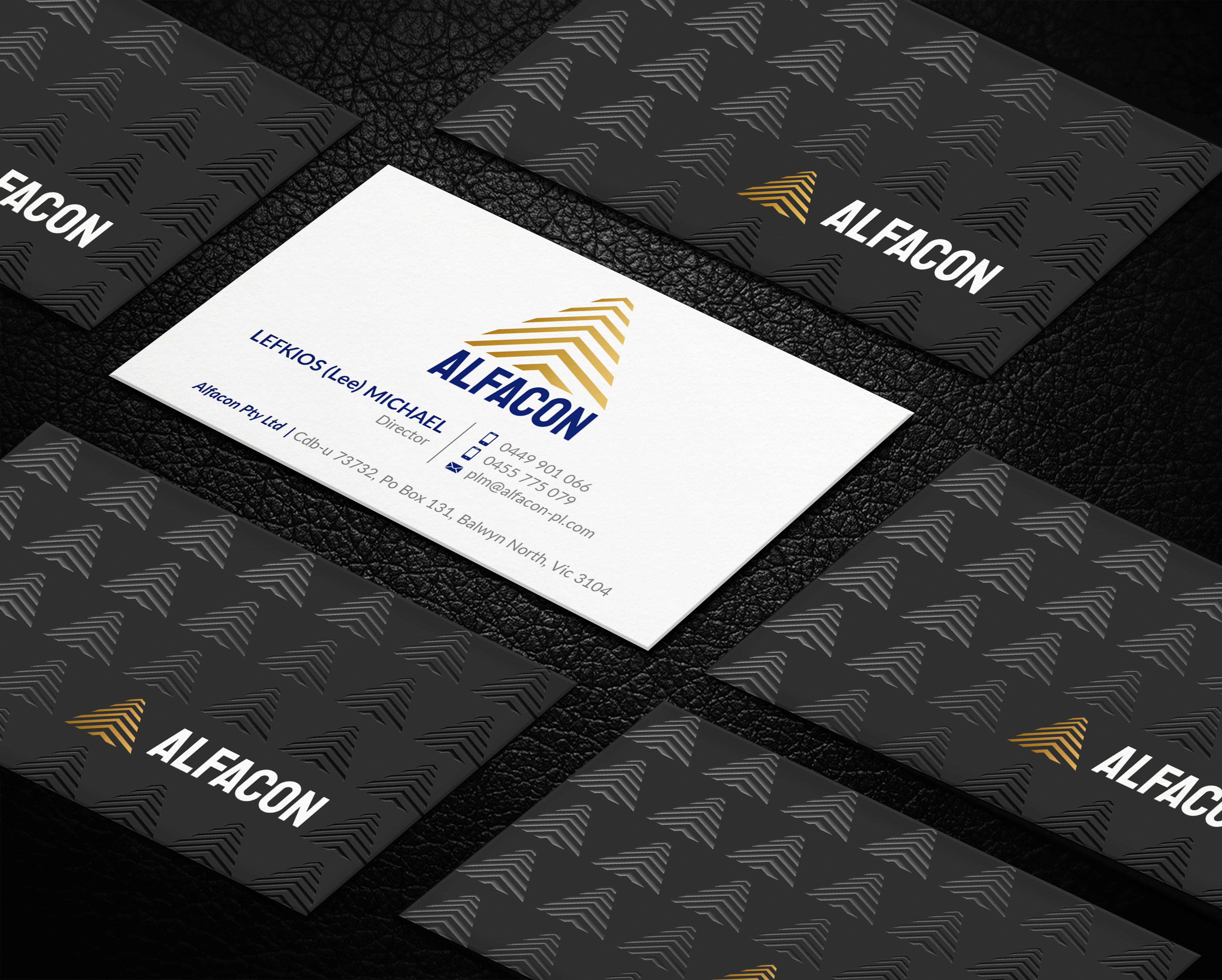 Visitenkarten-Design von LAXMI DESIGNHUB für ALFACON PTY LTD | Design #30783036