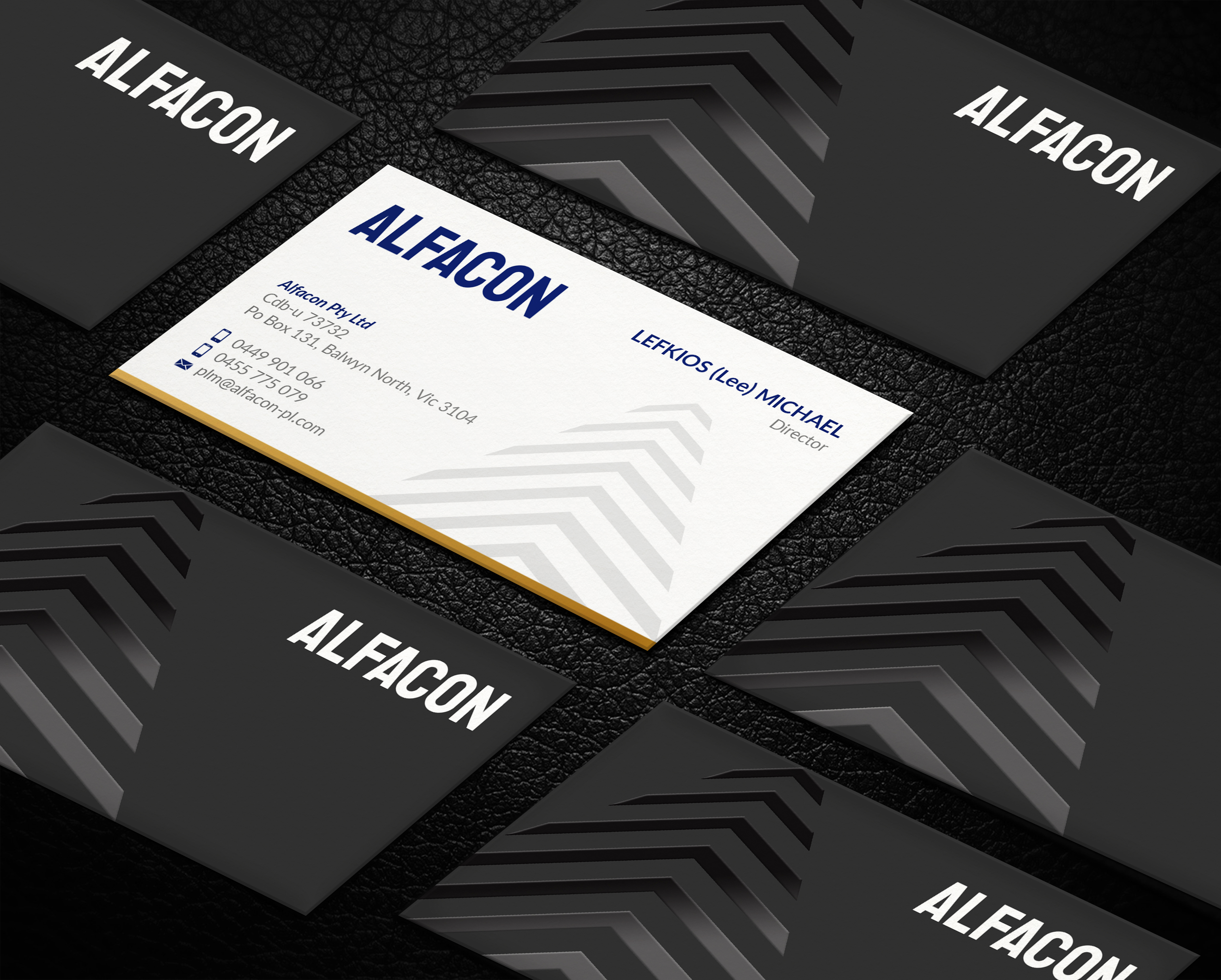 Visitenkarten-Design von LAXMI DESIGNHUB für ALFACON PTY LTD | Design #30783037