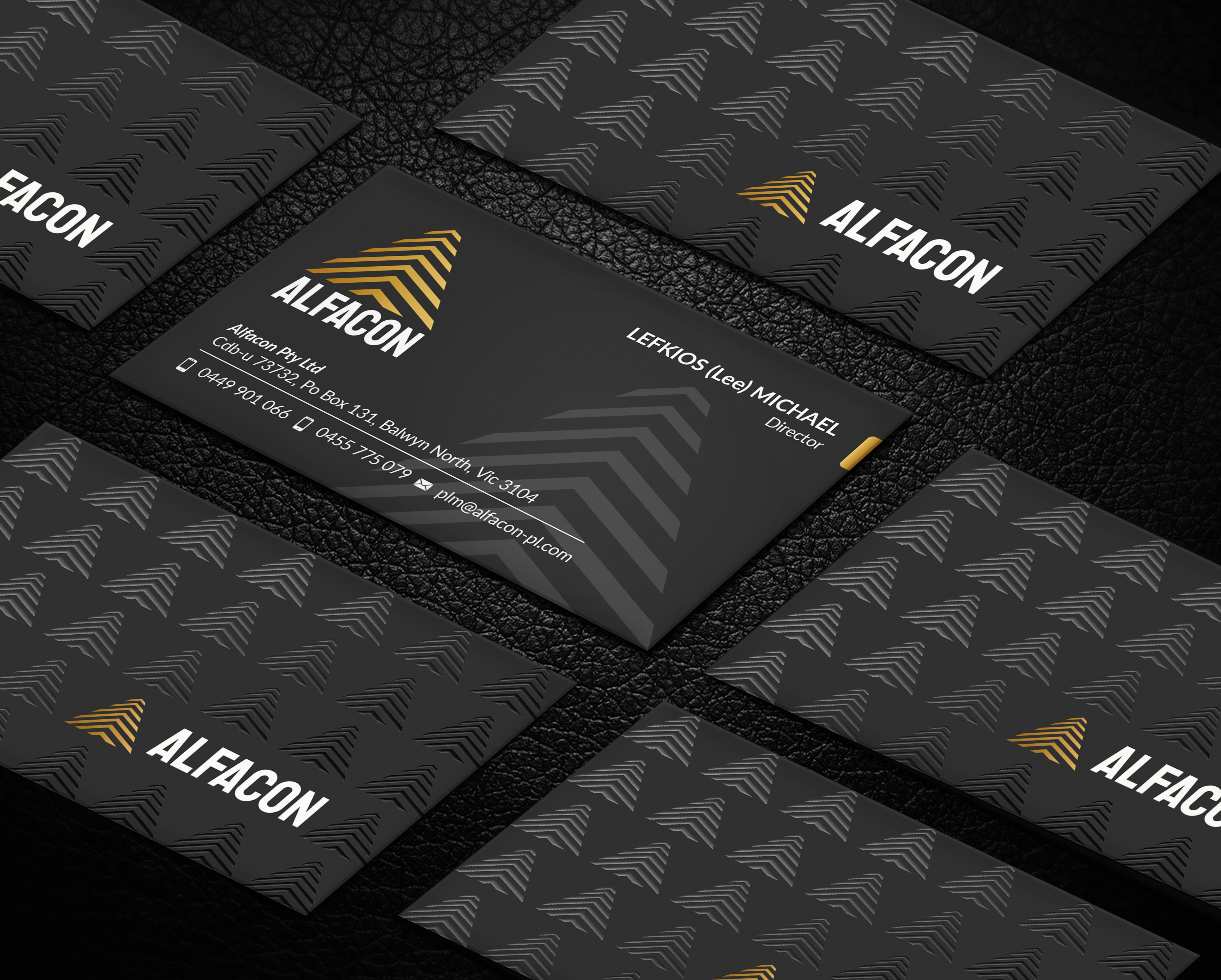 Business Card Design by LAXMI DESIGNHUB for ALFACON PTY LTD | Design #30783040