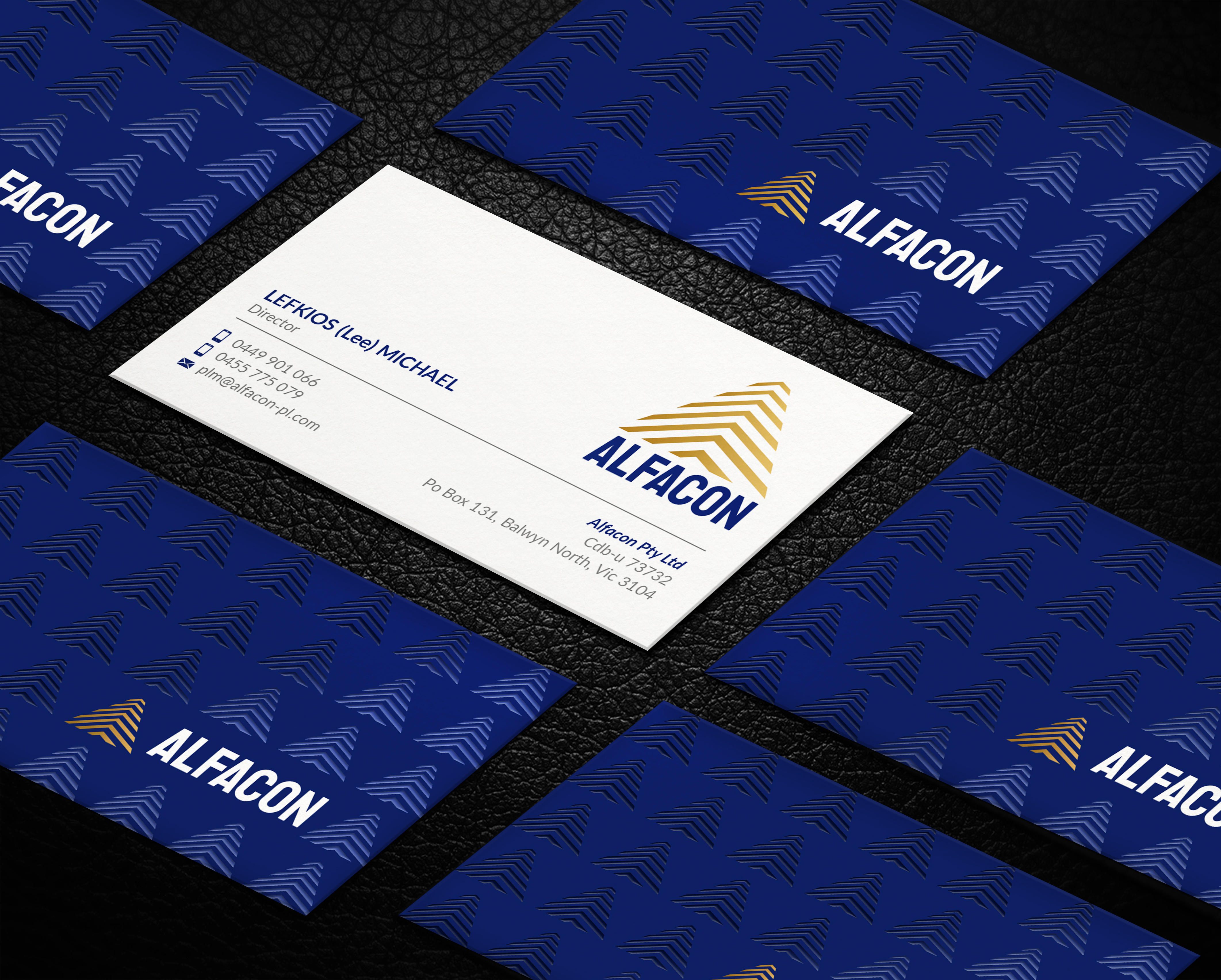 Business Card Design by LAXMI DESIGNHUB for ALFACON PTY LTD | Design #30783049