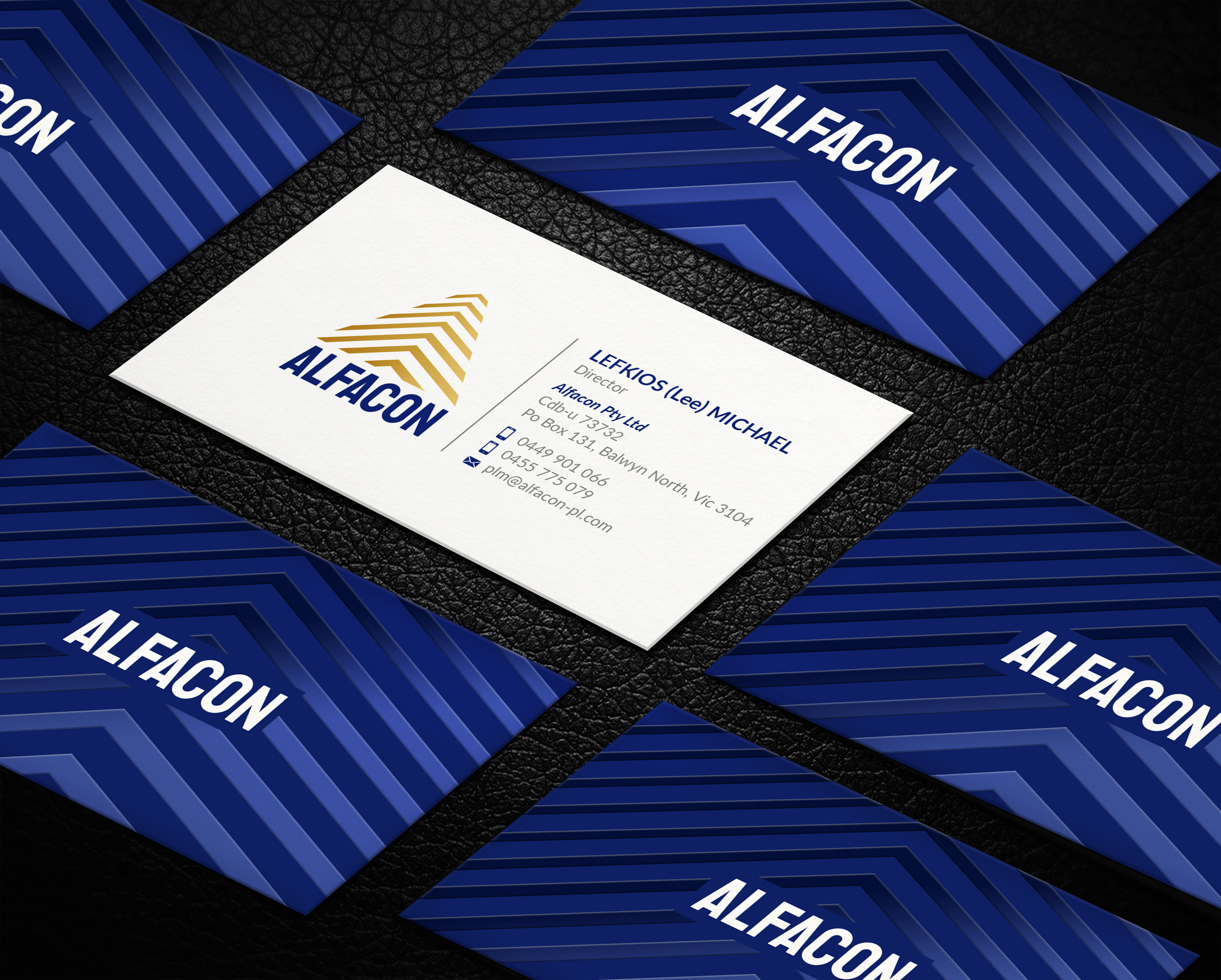 Business Card Design by LAXMI DESIGNHUB for ALFACON PTY LTD | Design #30783050