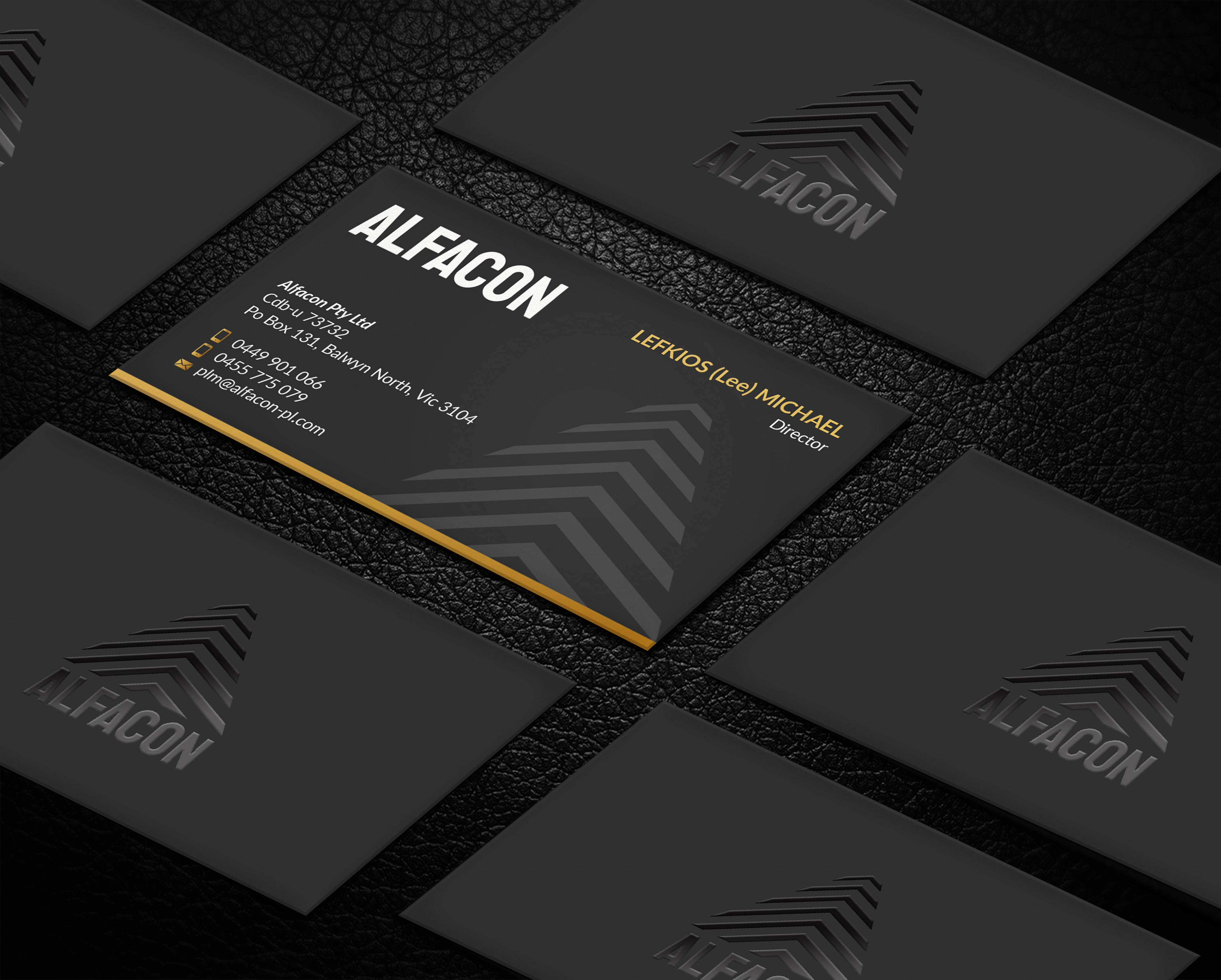Visitenkarten-Design von LAXMI DESIGNHUB für ALFACON PTY LTD | Design #30783053