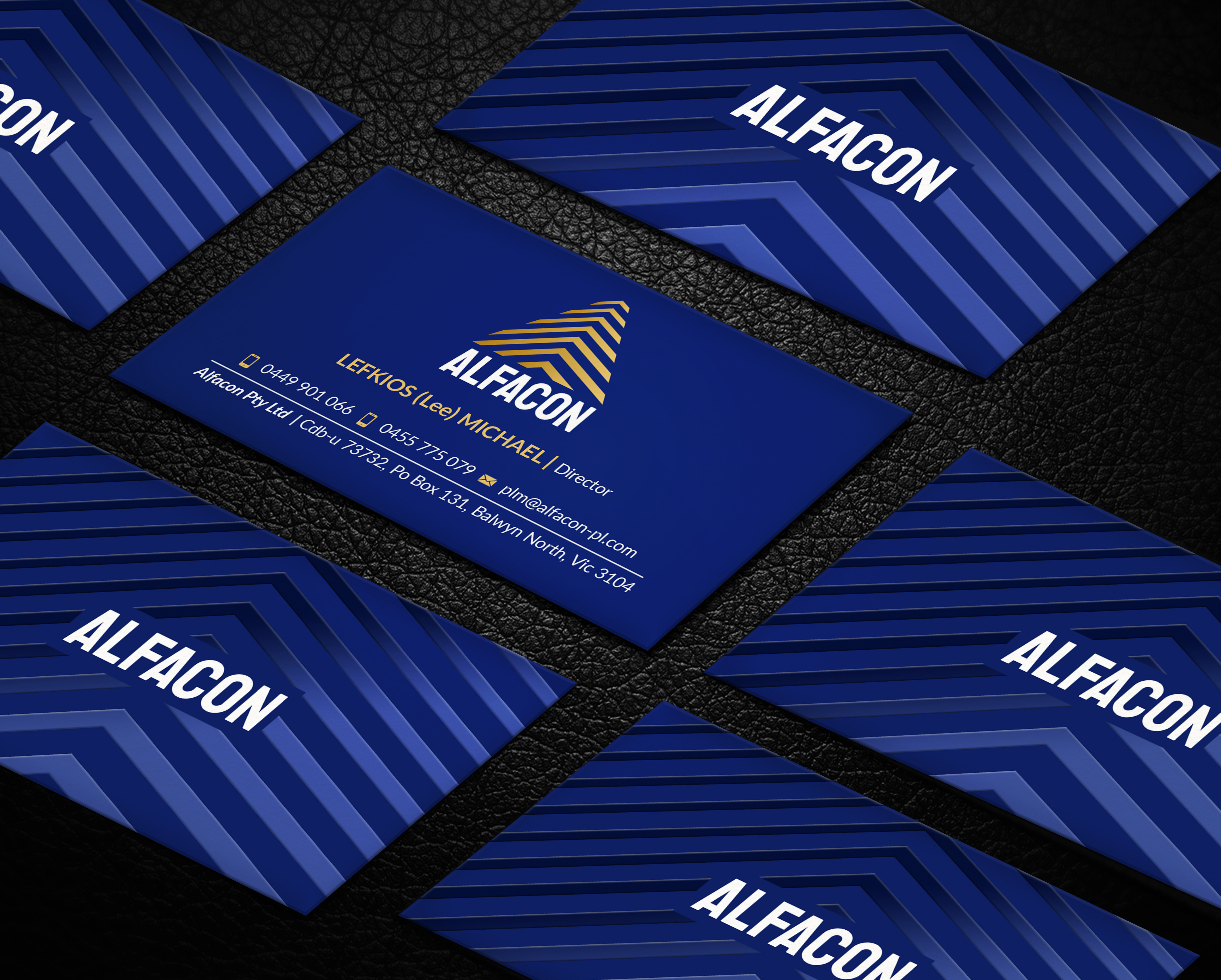 Business Card Design by LAXMI DESIGNHUB for ALFACON PTY LTD | Design #30783055