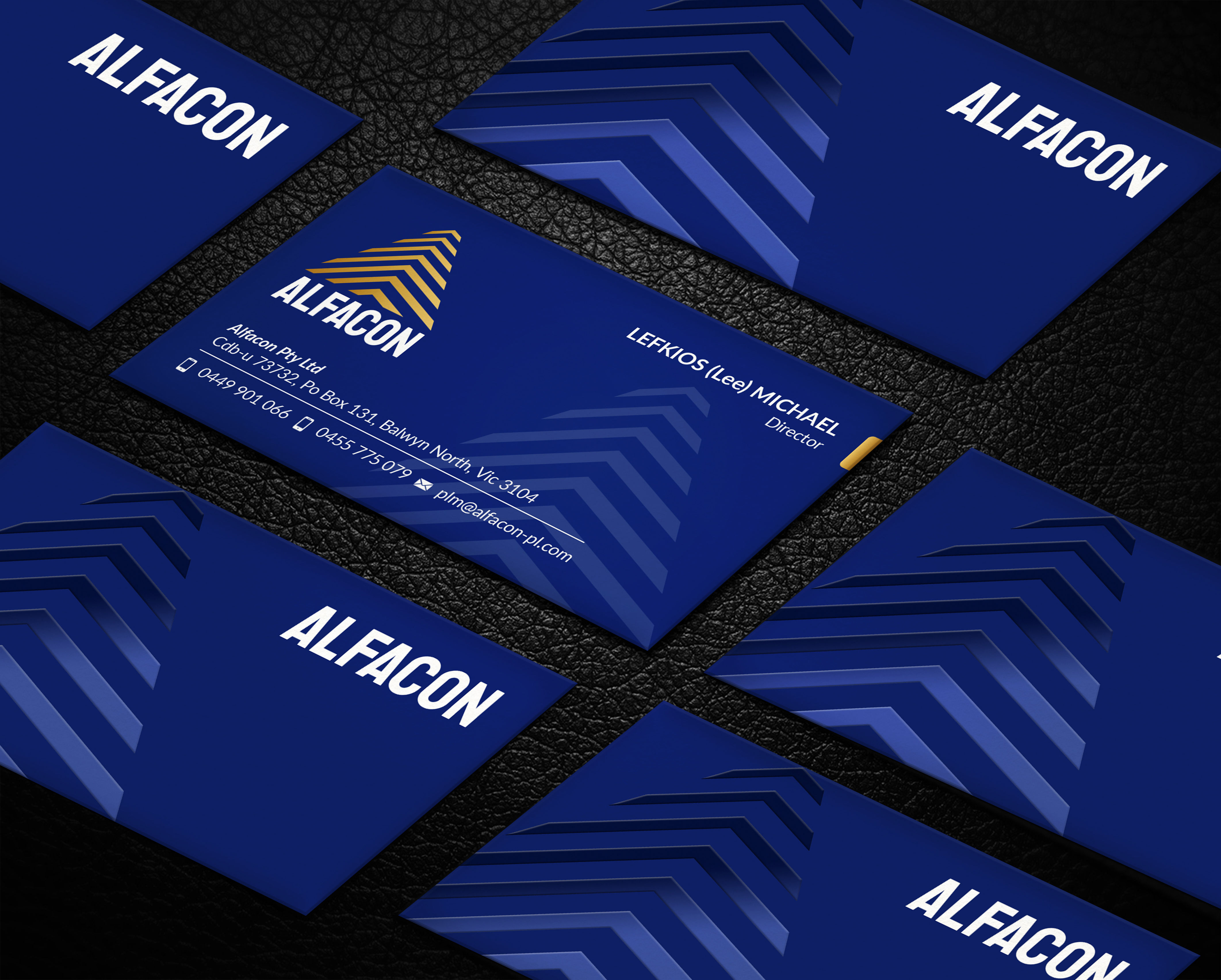 Business Card Design by LAXMI DESIGNHUB for ALFACON PTY LTD | Design #30783057