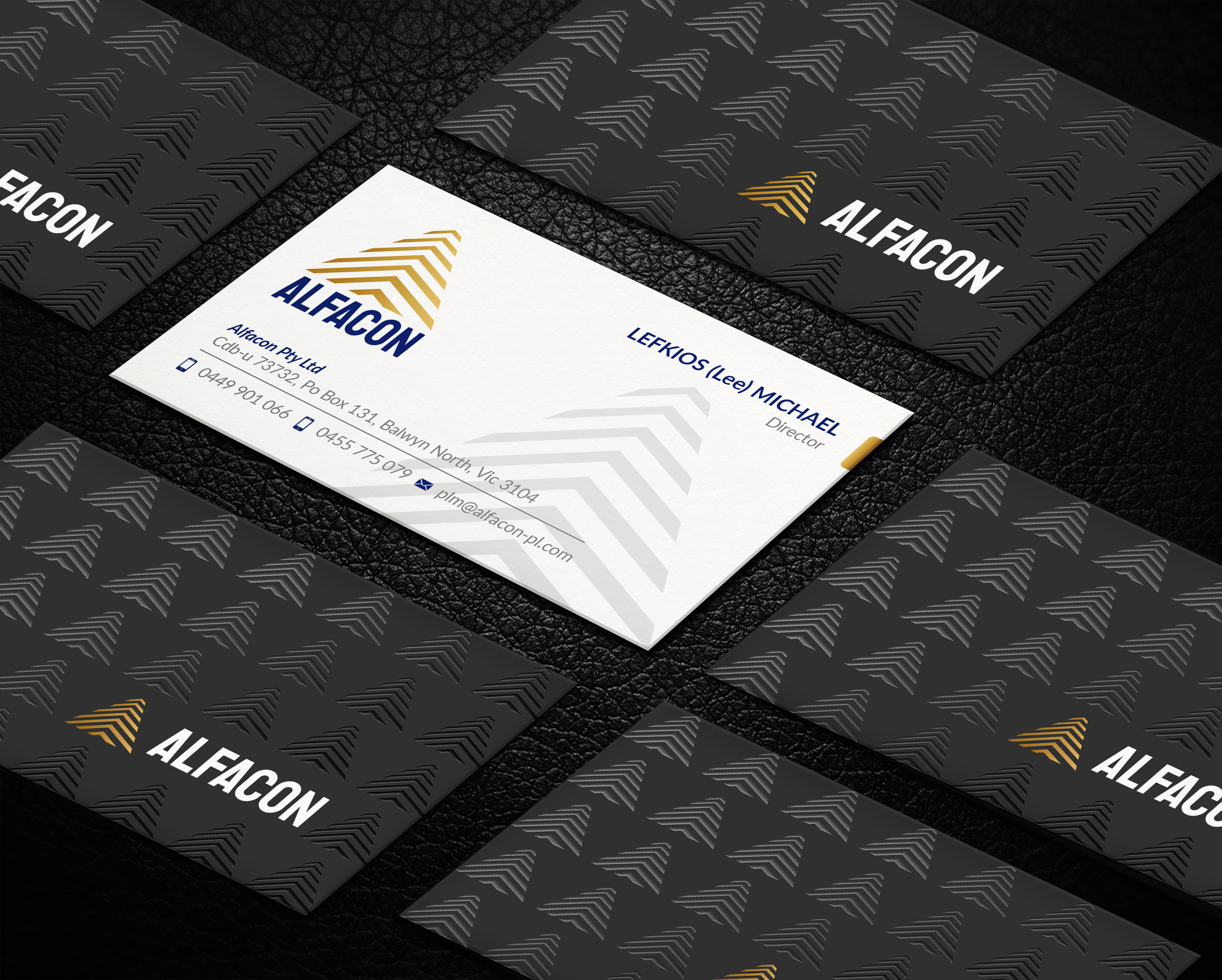 Visitenkarten-Design von LAXMI DESIGNHUB für ALFACON PTY LTD | Design #30783063