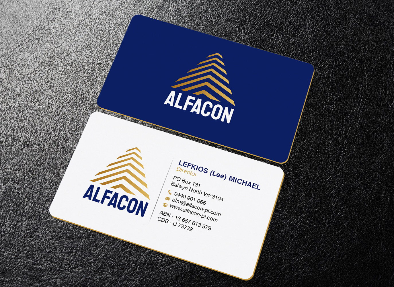 Business Card Design by chandrayaan.creative for ALFACON PTY LTD | Design #30789127