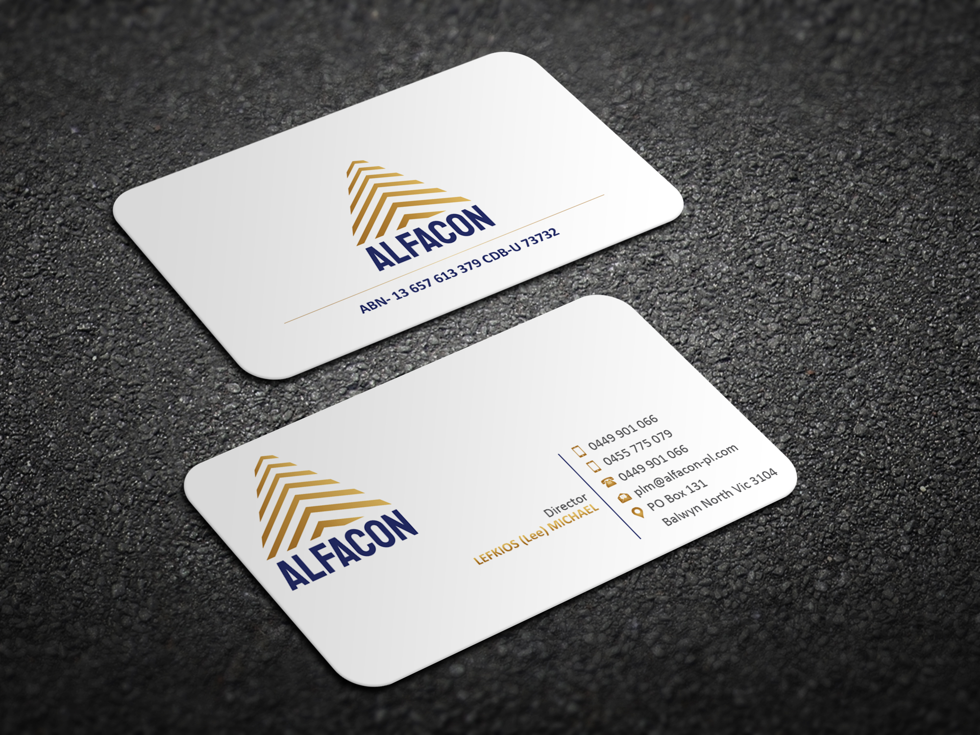Diseño de Tarjeta de Presentación por Magic of Art para ALFACON PTY LTD | Diseño #30781785