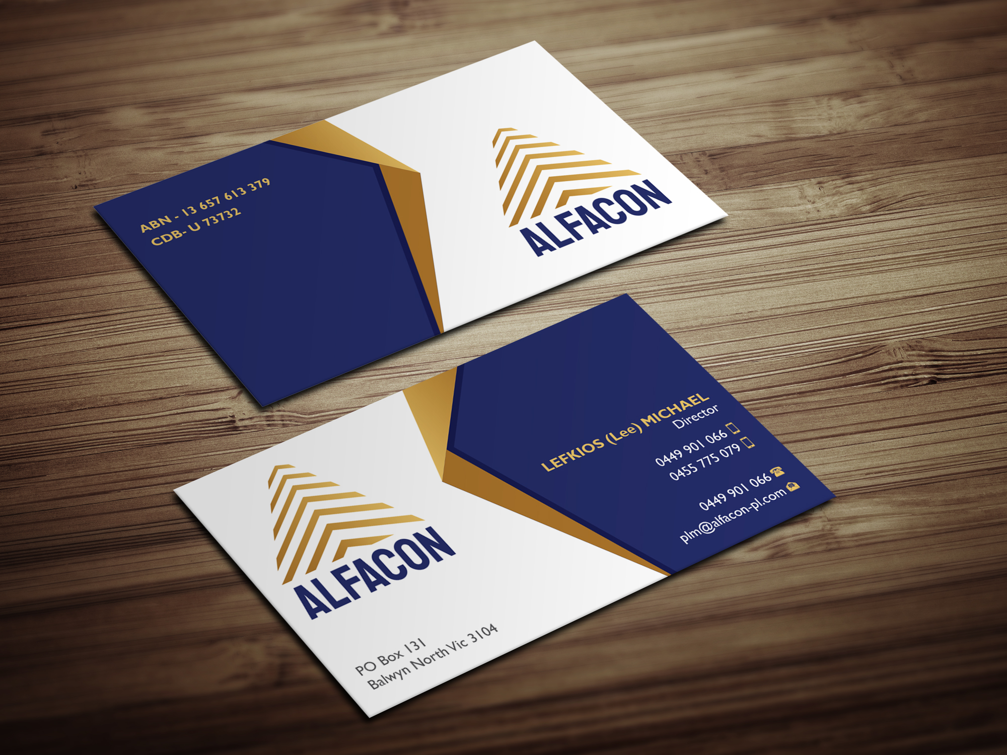 Business Card Design by Magic of Art for ALFACON PTY LTD | Design #30782599