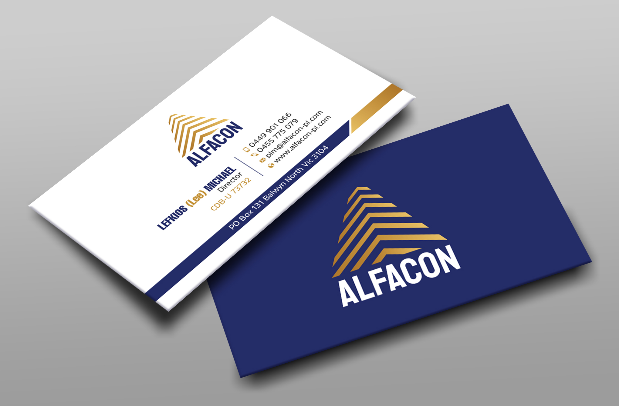 Business Card Design by Uttom 2 for ALFACON PTY LTD | Design #30779142