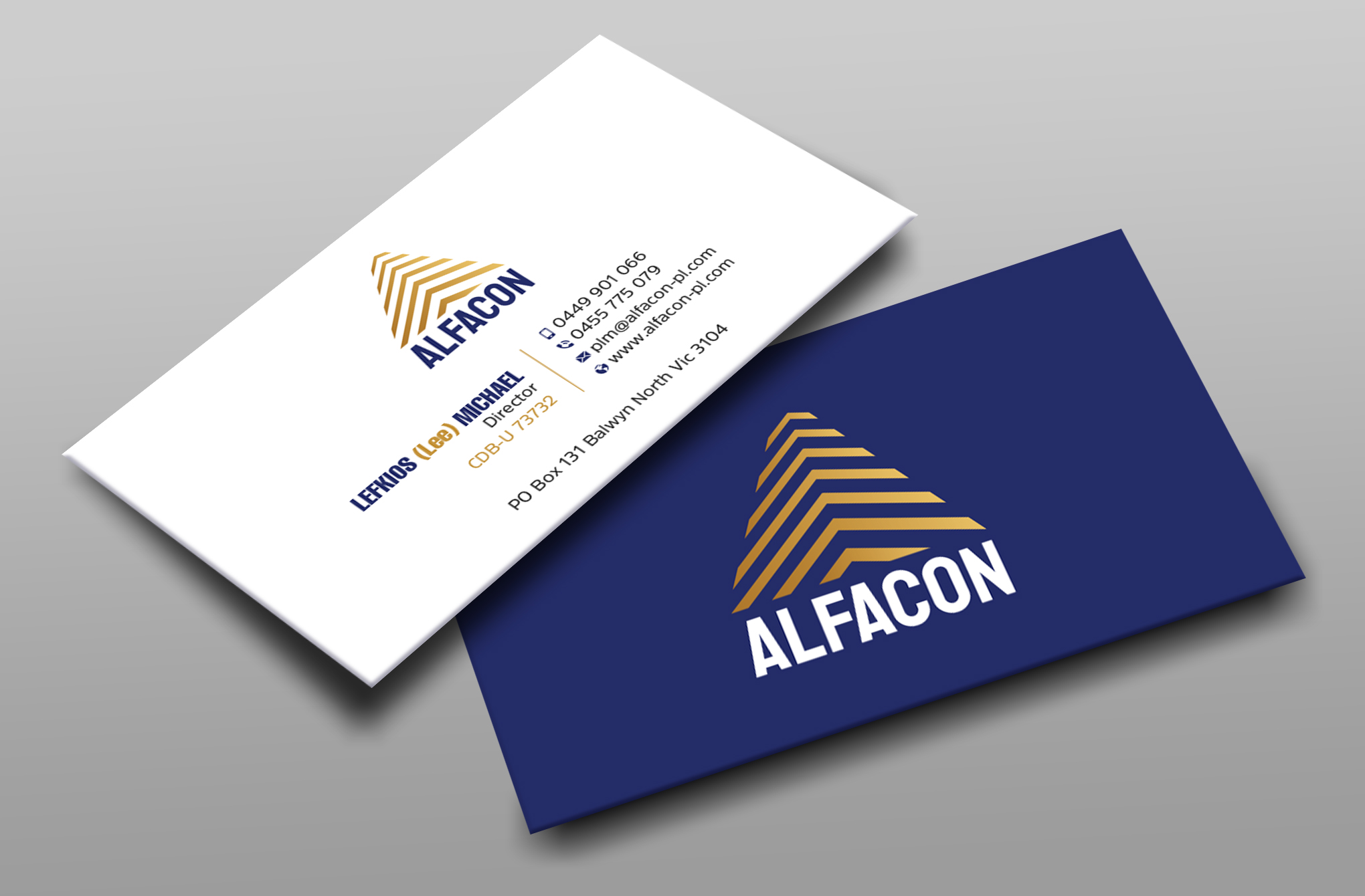 Business Card Design by Uttom 2 for ALFACON PTY LTD | Design #30779143