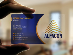 Visitenkarten-Design von Uttom 2 für ALFACON PTY LTD | Design: #30779145