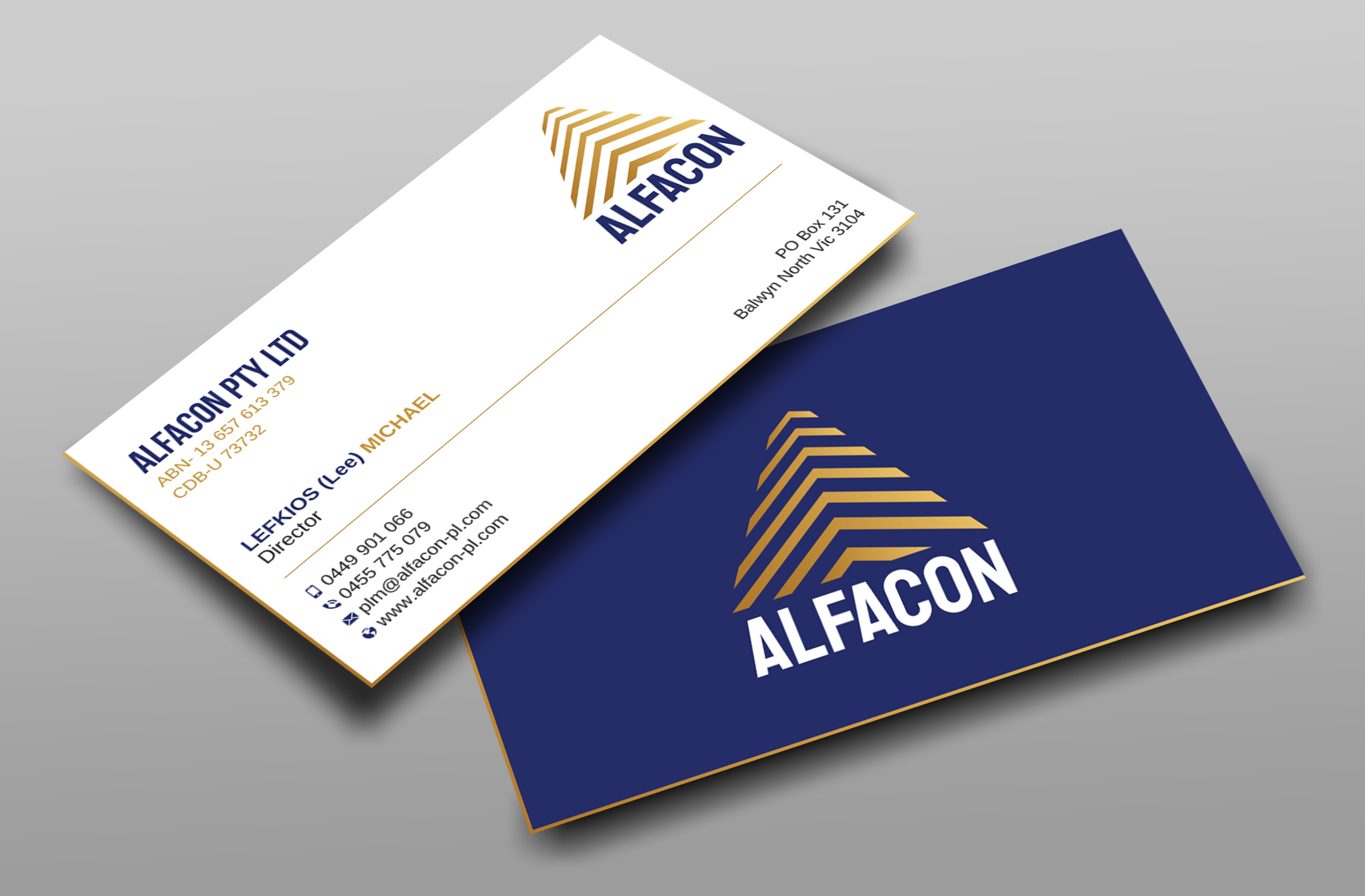 Business Card Design by Uttom 2 for ALFACON PTY LTD | Design #30785053