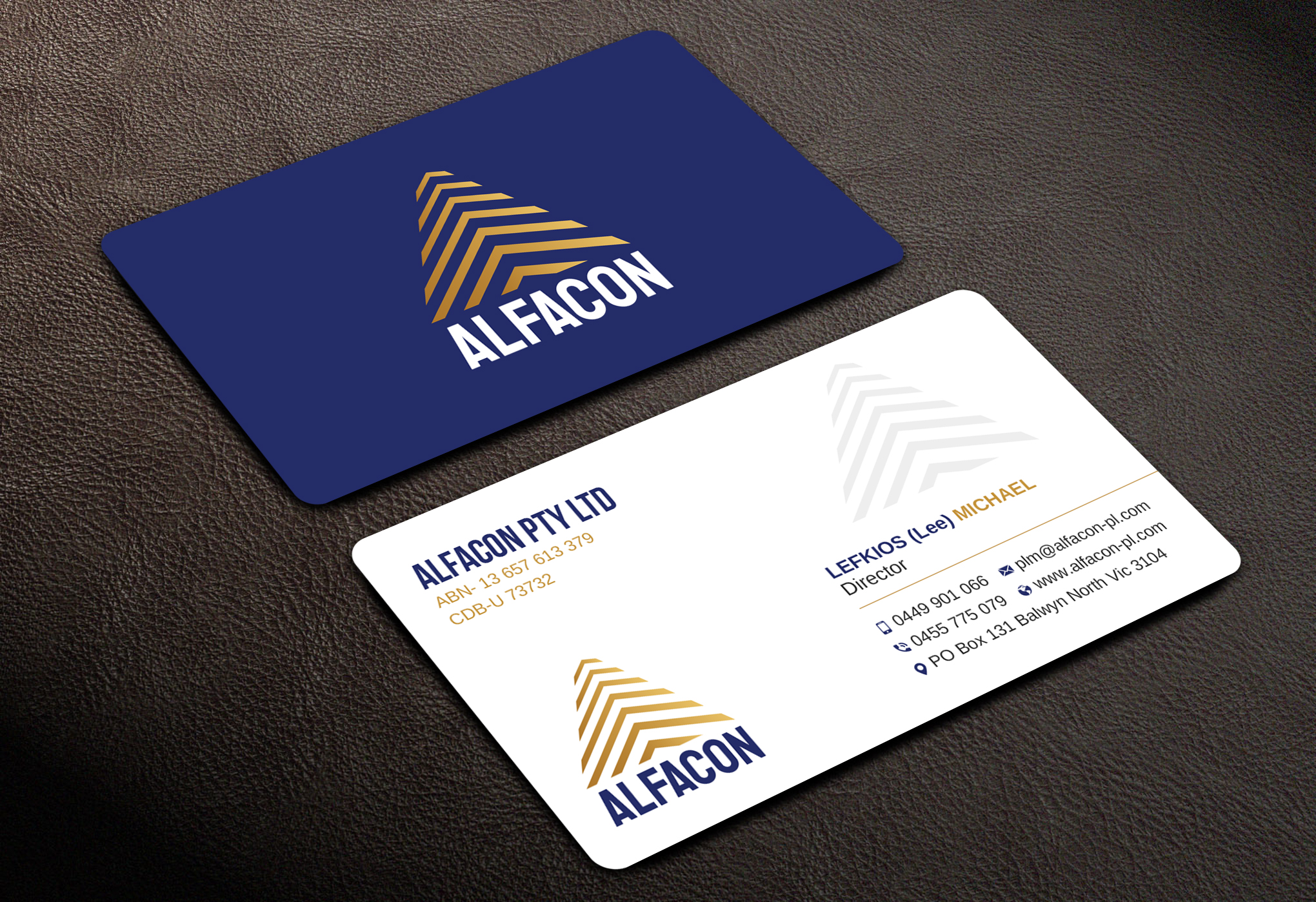 Visitenkarten-Design von Uttom 2 für ALFACON PTY LTD | Design #30785269